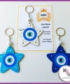 Ahşap Yıldız Nazar Boncuğu Sünnet Anahtarlık - SS027