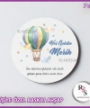 Uçan Balon Baskılı Ahşap Bebek Hediyelik -uv17