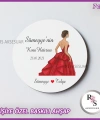 Baskılı Ahşap Nikah-Kına Hediyelik -uv42
