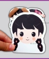 Sevimli Kız Çıtçıt ve Klips Toka - Takı Kartı