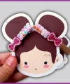 Sevimli Kız Çıtçıt ve Klips Toka - Takı Kartı