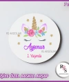 Unicorn Baskılı Ahşap Bebek Hediyelik -uv8
