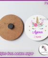 Unicorn Baskılı Ahşap Bebek Hediyelik -uv8