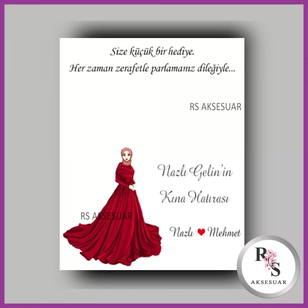 İncili Toka Kartı Kına Hatırası