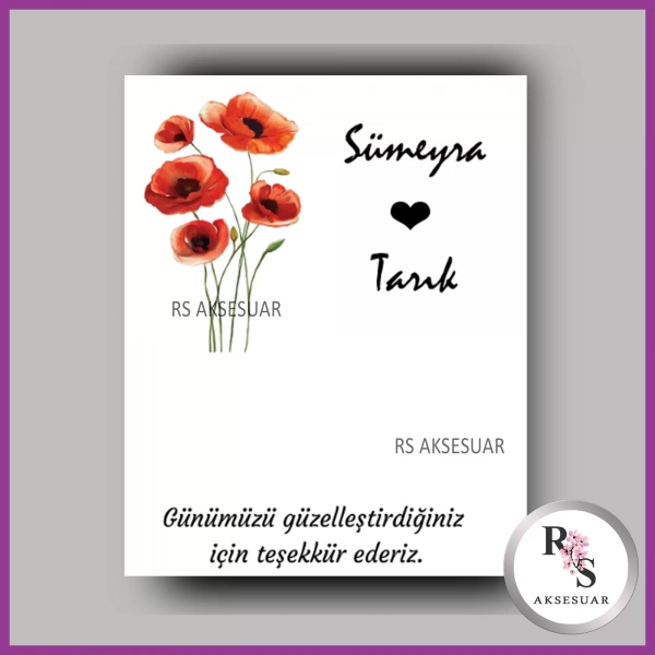 İncili Toka Kartı -Nikah, Nişan, Kına Hatırası