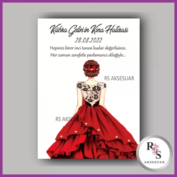 İncili Toka Kartı Kına Hatırası