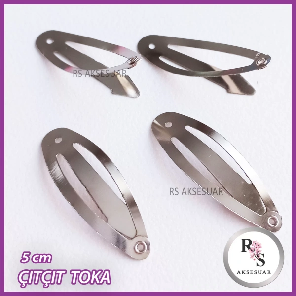 10 adet 5cm. Metal Çıtçıt Toka