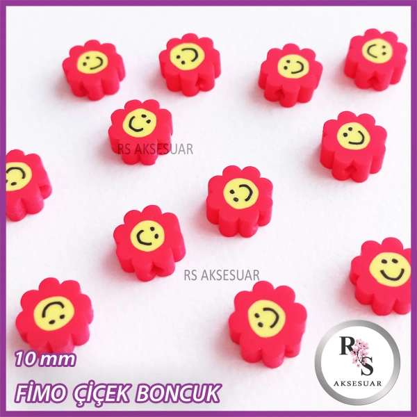 Fimo Boncuk - Çiçek -1 dizi