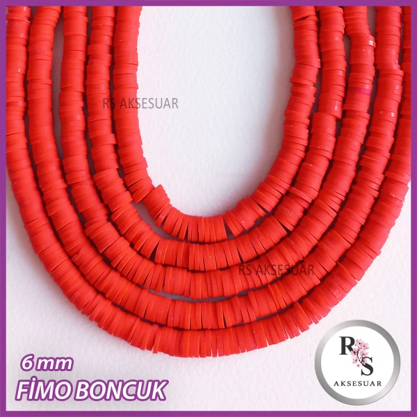 6 mm Fimo Boncuk -1 dizi