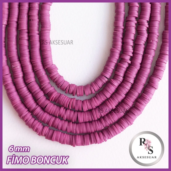 6 mm Fimo Boncuk -1 dizi