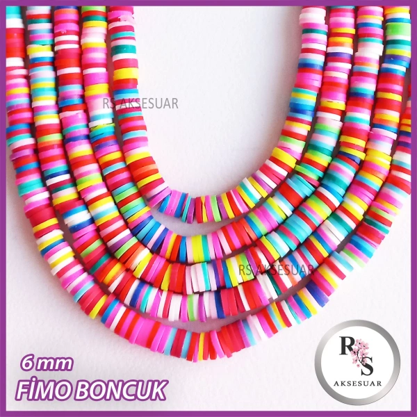 6 mm Fimo Boncuk -1 dizi