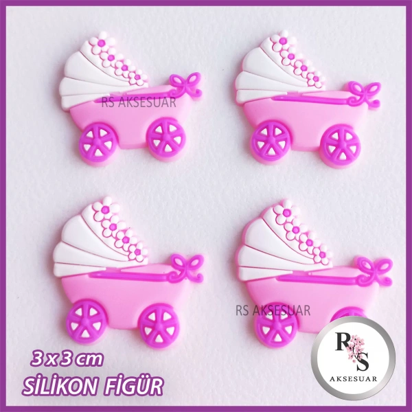 Bebek Arabası Silikon Figür -Toka Malzemesi