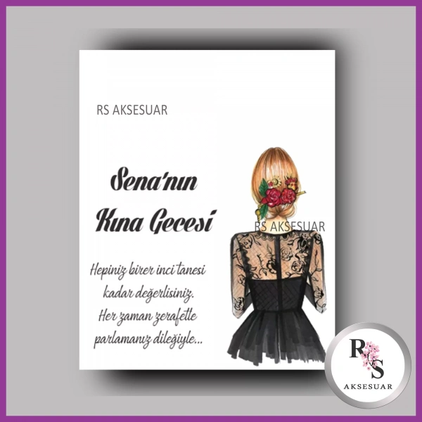 İncili Toka Kartı Kına Hatırası