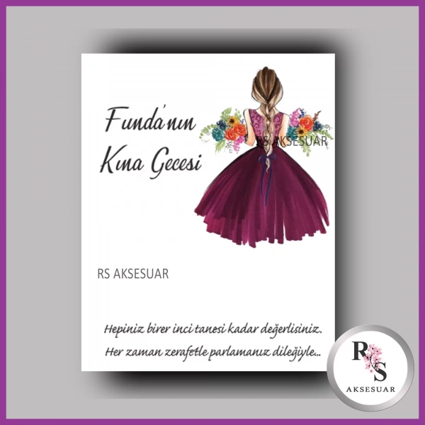 İncili Toka Kartı Kına Hatırası