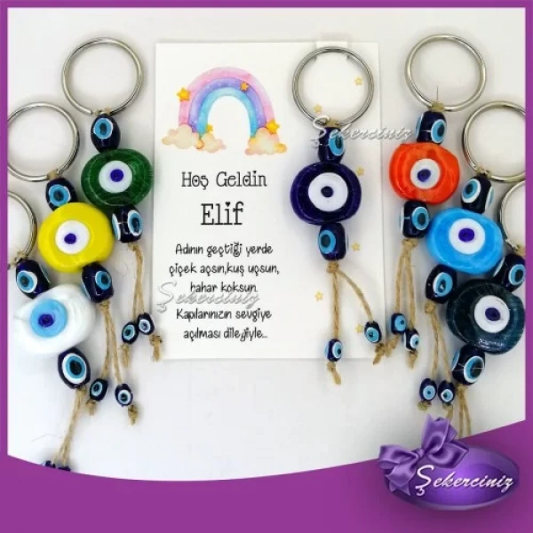 Bebek Şekeri Nazar Boncuğu Anahtarlık - BB001