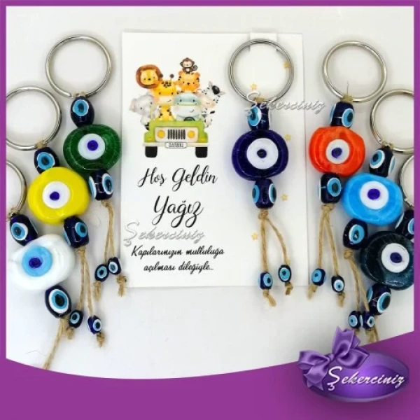 Nazarboncuklu Hediyelik Anahtarlık, Bebek Hediyelikleri - BB004