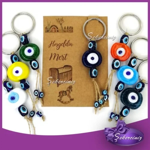 Bebek Şekeri Nazar Boncuğu Anahtarlık - BB005
