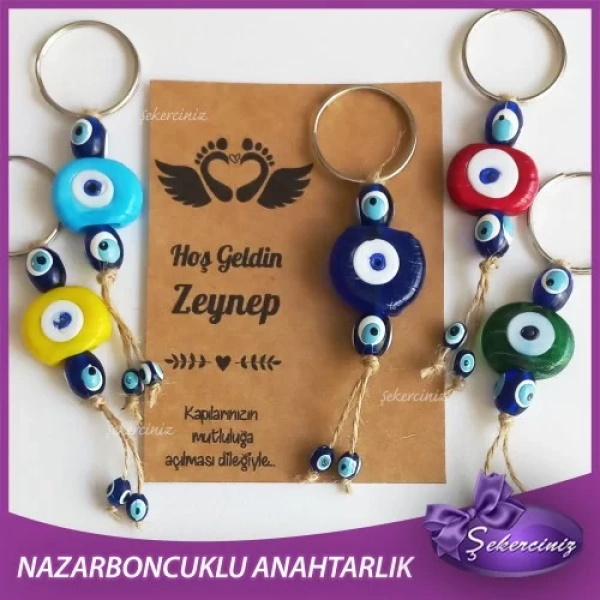 Bebek Şekeri Nazar Boncuğu Anahtarlık - BB006