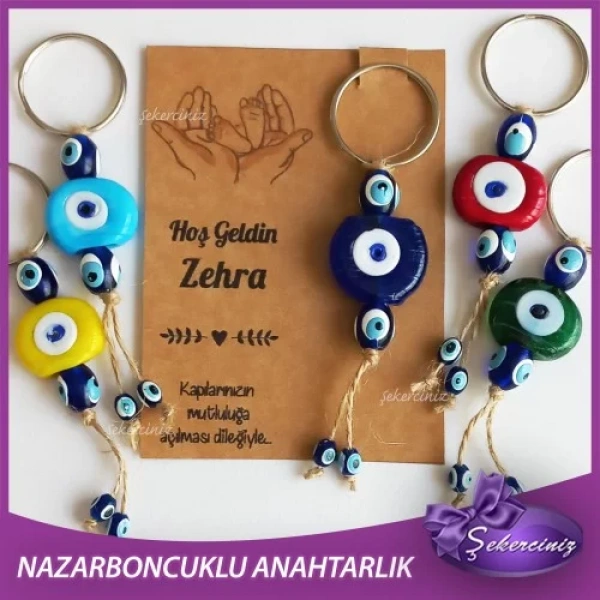Nazarboncuklu Hediyelik Anahtarlık, Bebek Hediyelikleri - BB007
