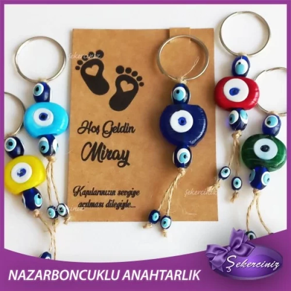 Bebek Şekeri Nazar Boncuğu Anahtarlık - BB008