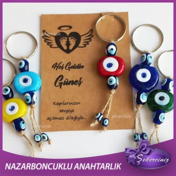 Bebek Şekeri Nazar Boncuğu Anahtarlık - BB009