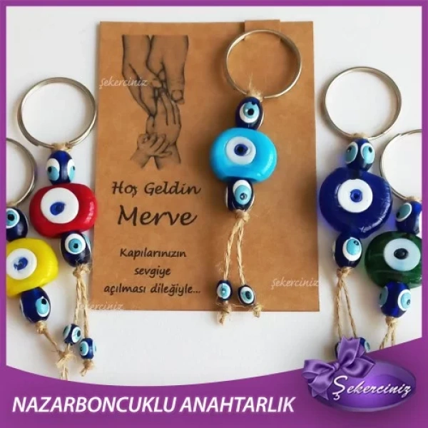 Bebek Şekeri Nazar Boncuğu Anahtarlık - BB010