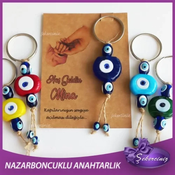 Bebek Şekeri Nazar Boncuğu Anahtarlık - BB012