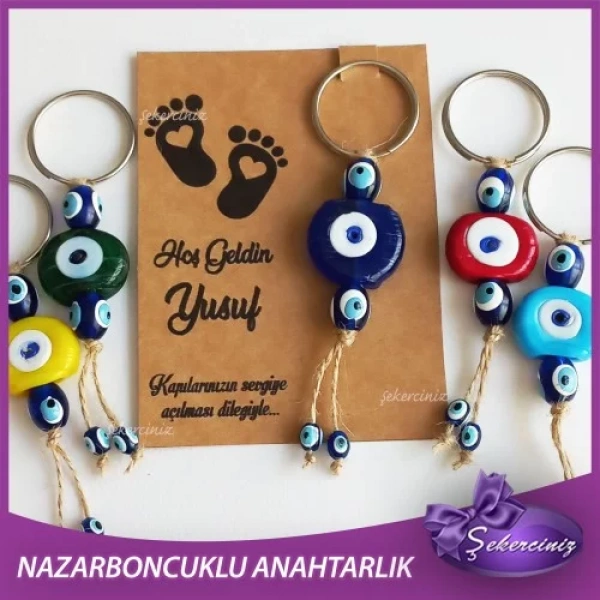 Bebek Şekeri Nazar Boncuğu Anahtarlık - BB014