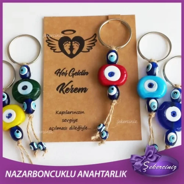 Bebek Şekeri Nazar Boncuğu Anahtarlık - BB015
