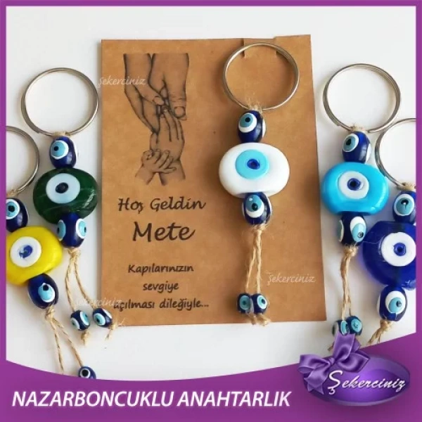 Bebek Şekeri Nazar Boncuğu Anahtarlık - BB016