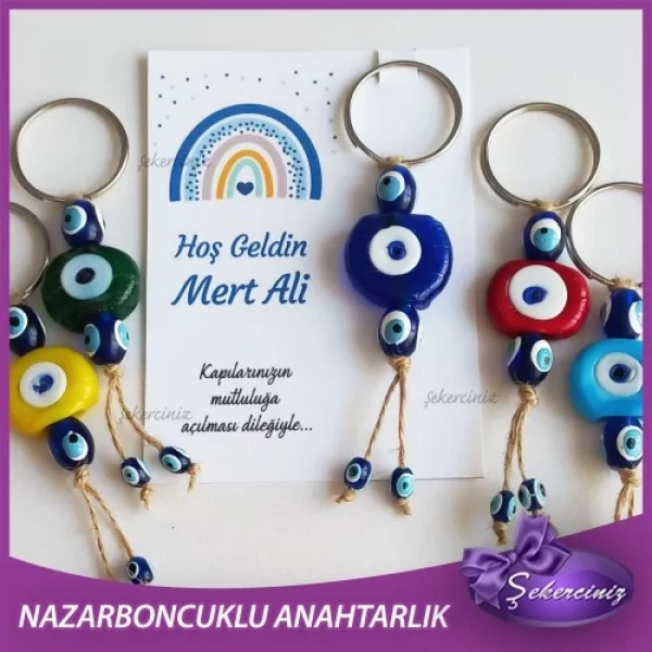 Bebek Şekeri Nazar Boncuğu Anahtarlık - BB019