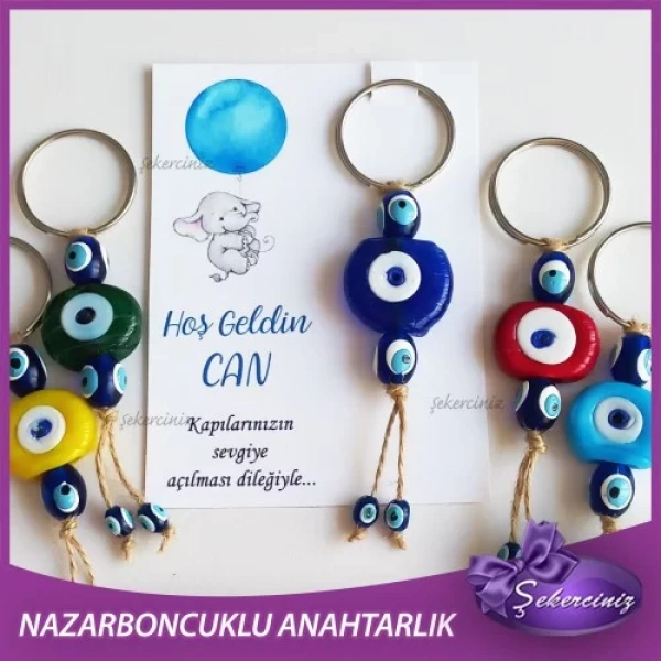 Bebek Şekeri Nazar Boncuğu Anahtarlık - BB020