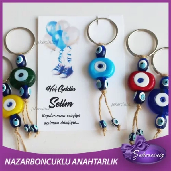 Bebek Şekeri Nazar Boncuğu Anahtarlık - BB021