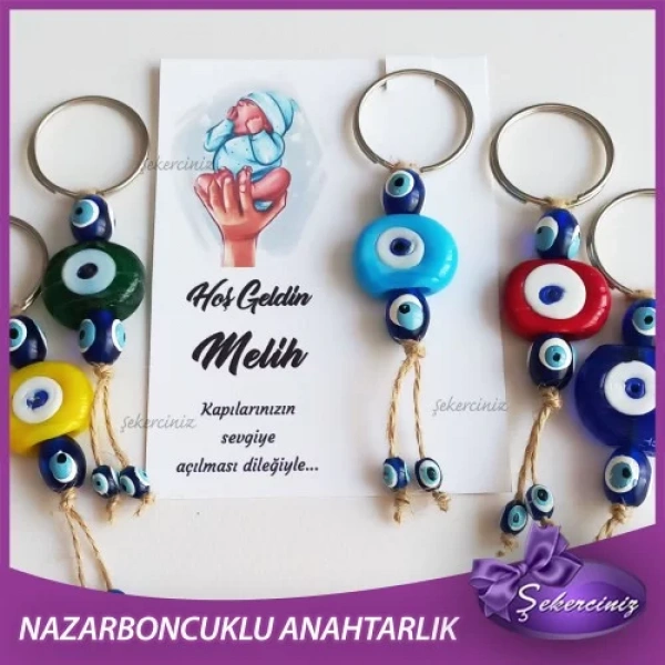 Nazarboncuklu Hediyelik Anahtarlık, Bebek Hediyelikleri - BB022