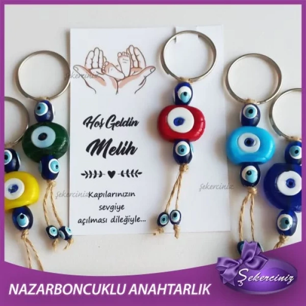 Bebek Şekeri Nazar Boncuğu Anahtarlık - BB023