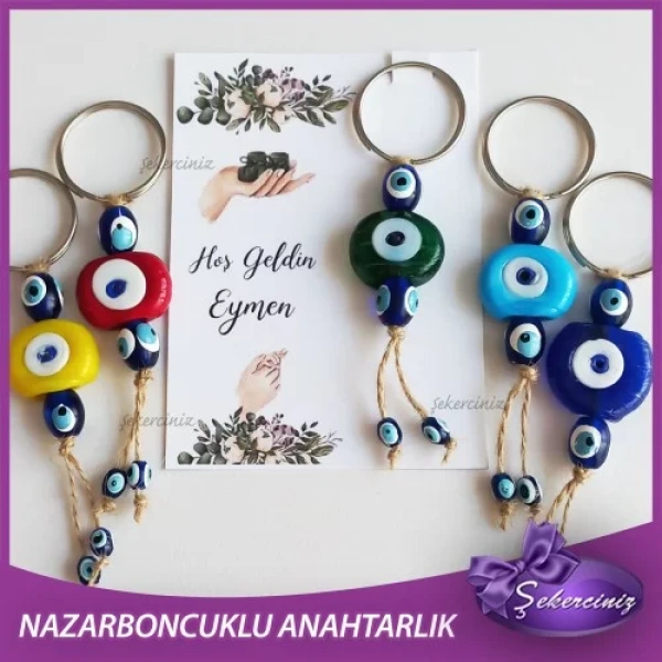 Bebek Şekeri Nazar Boncuğu Anahtarlık - BB024