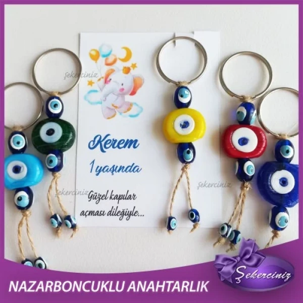 Bebek Şekeri Nazar Boncuğu Anahtarlık - BB028