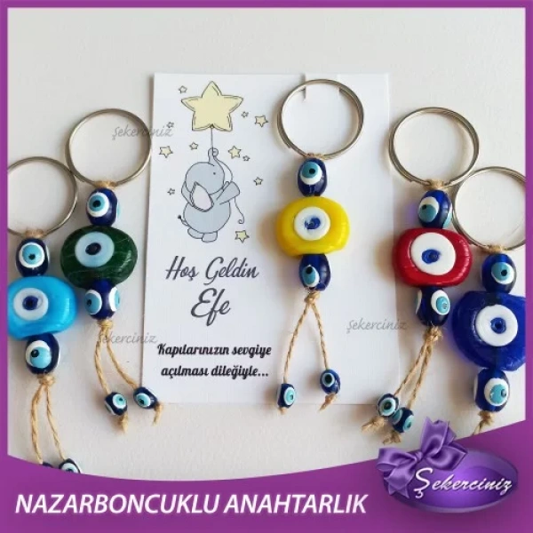 Nazarboncuklu Hediyelik Anahtarlık, Bebek Hediyelikleri - BB079