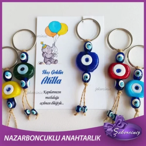 Bebek Şekeri Nazar Boncuğu Anahtarlık - BB034