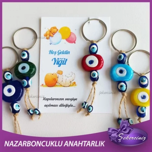 Nazarboncuklu Hediyelik Anahtarlık, Bebek Hediyelikleri - BB036