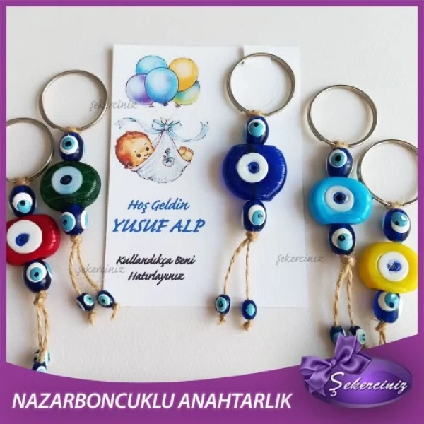 Bebek Şekeri Nazar Boncuğu Anahtarlık - BB037