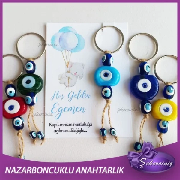 Nazarboncuklu Hediyelik Anahtarlık, Bebek Hediyelikleri - BB038