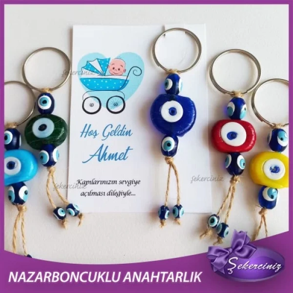 Bebek Şekeri Nazar Boncuğu Anahtarlık - BB040
