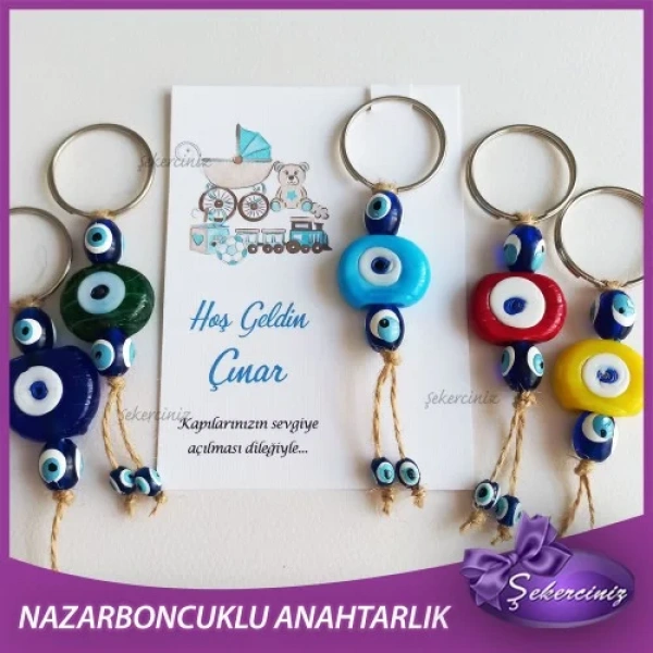 Bebek Şekeri Nazar Boncuğu Anahtarlık - BB041