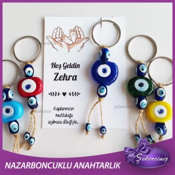 Nazarboncuklu Hediyelik Anahtarlık, Bebek Hediyelikleri - BB044
