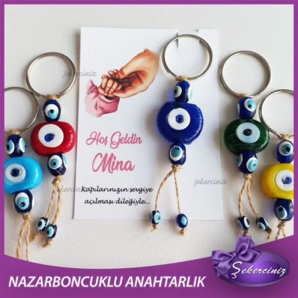 Bebek Şekeri Nazar Boncuğu Anahtarlık - BB045