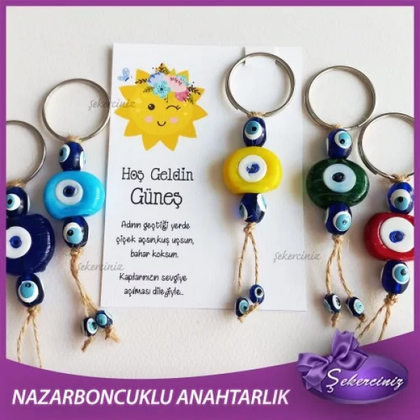 Nazarboncuklu Hediyelik Anahtarlık, Bebek Hediyelikleri - BB050