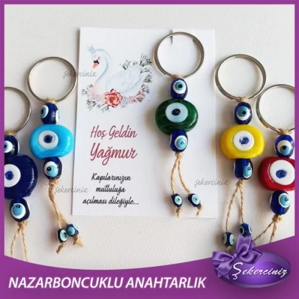 Nazarboncuklu Hediyelik Anahtarlık, Bebek Hediyelikleri - BB052