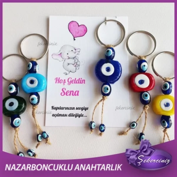 Bebek Şekeri Nazar Boncuğu Anahtarlık - BB057