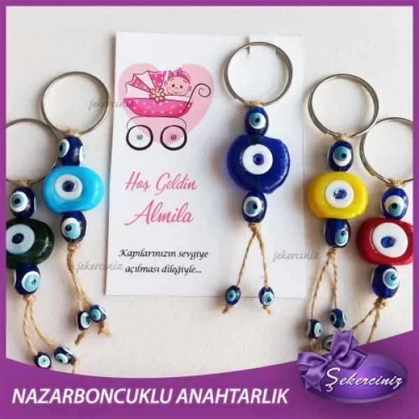 Bebek Şekeri Nazar Boncuğu Anahtarlık - BB059